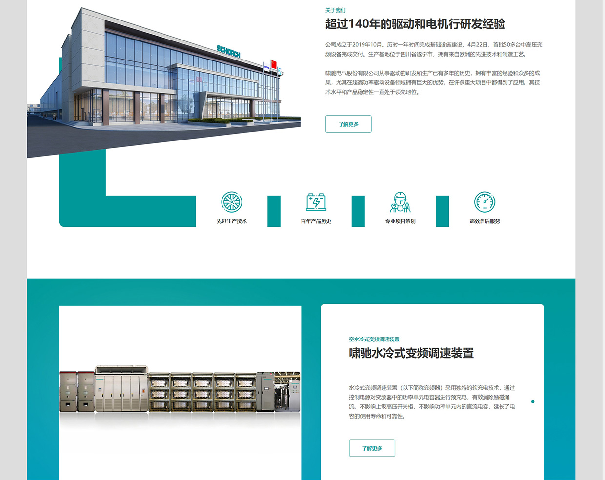嘯馳電氣股份有限公司網(wǎng)站案例
